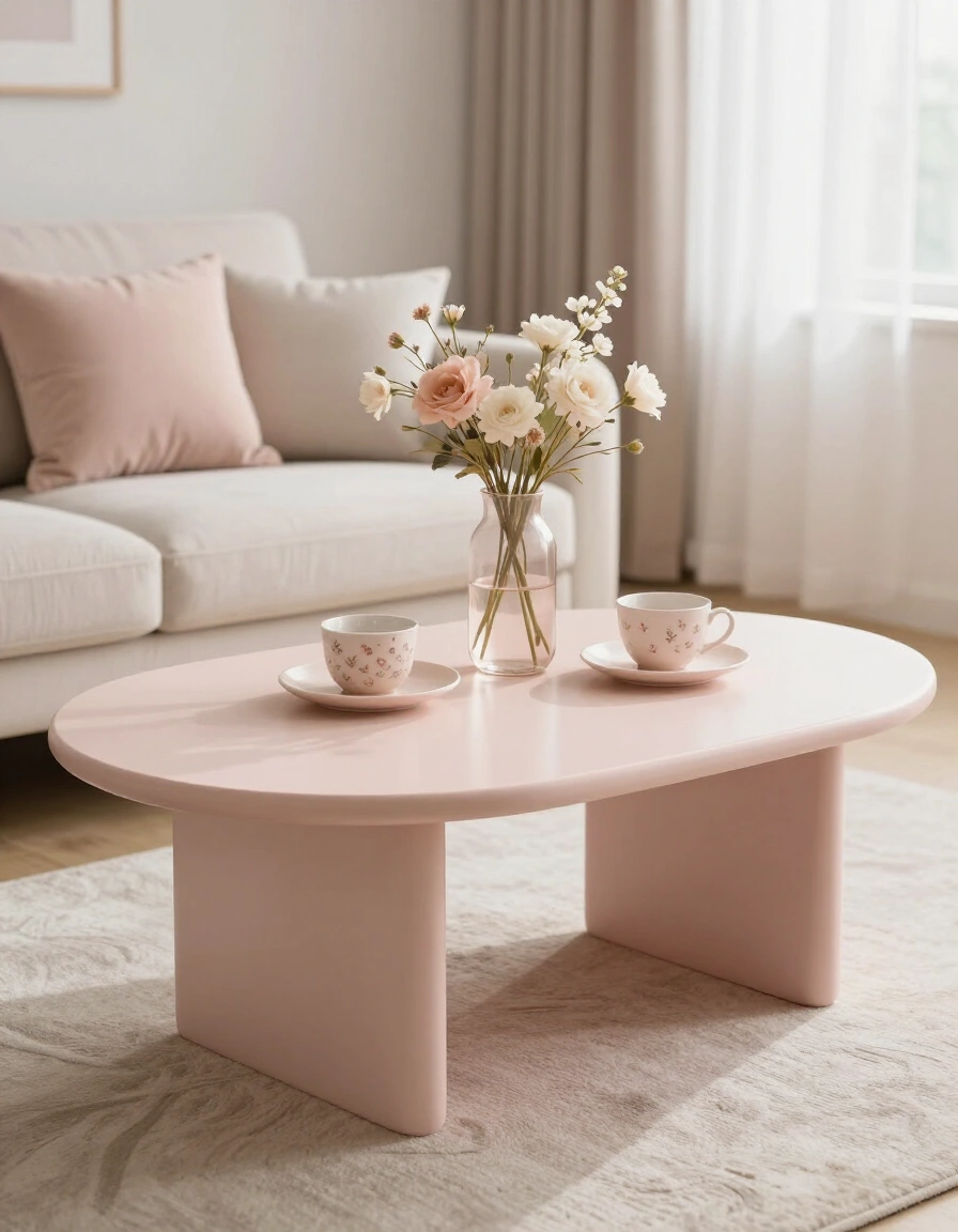 20. Romantic Japandi Coffee Table