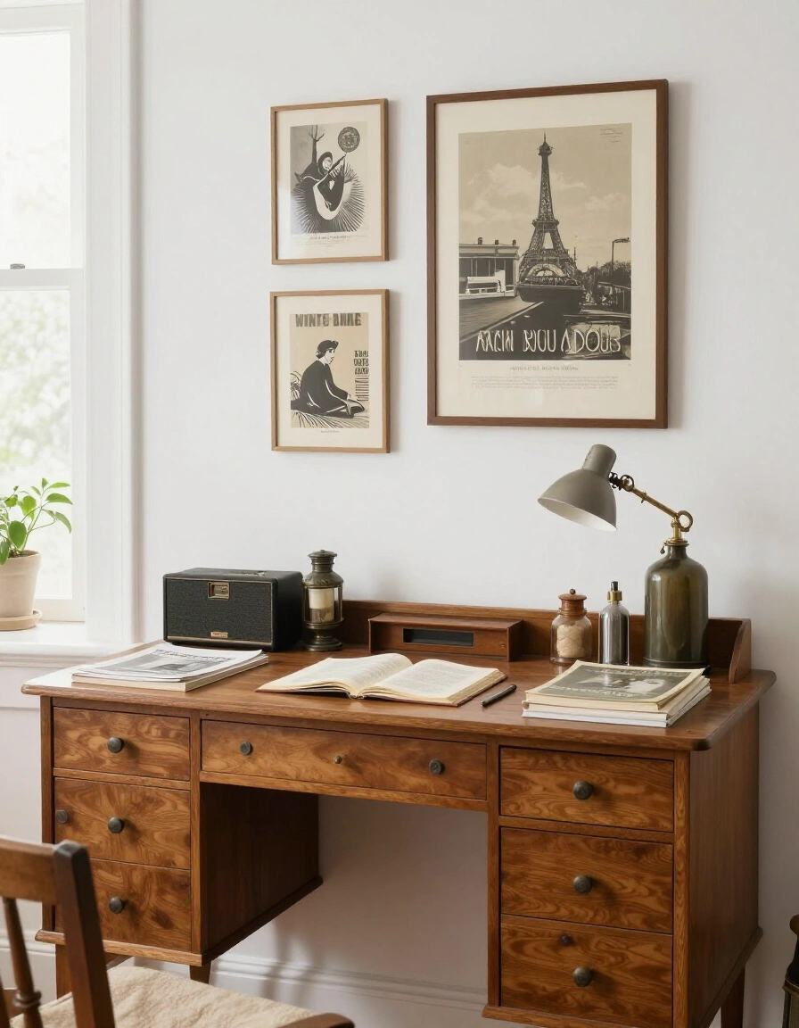 20. Vintage Vibes Desk
